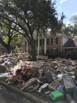 The wreckage outside Jason Graham's home