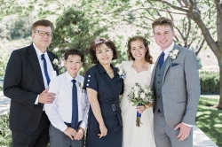 Daphne Armstrong and her family on her wedding day.