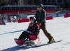 Students participating in adaptive skiing