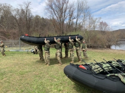 The cadets competed in events that tested military skills and physical endurance. Photo courtesy of Austin Cloninger.