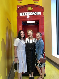 Atkisson (center) at the London LEGO store on a study abroad trip in 2018. Photo courtesy of Megan Atkisson.