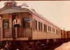 Erickson in 1980 on the longest railroad trip of his career, travelling from Colton, California, to Saint Louis, Missouri. Photo courtesy of George Erickson.