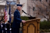 Lt. Colonel Jay Hess speaks to BYU Air Force and Army cadets on Veterans Day. Photo courtesy of BYU Photo.