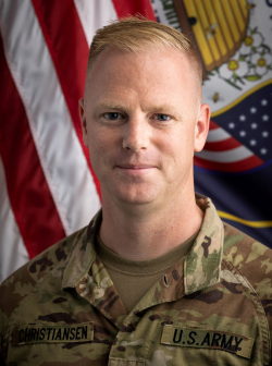 Captain Nathan Christiansen, an assistant professor of military science at Utah Valley University and BYU alumni. Photo courtesy of Nathan Christiansen.