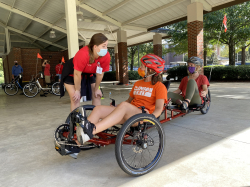 Some of Townsend's students learning how to teach and participate in adaptive sports programs. Photo courtesy of Clemson University and Jasmine Townsend.
