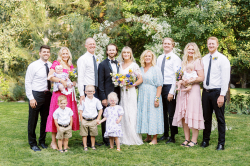 Bill Keenan with his family at his daughter's wedding.