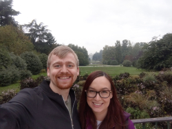 Faber with his wife, Hope, at Simplon Park in Milan Italy. Photo courtesy of Caleb Faber.