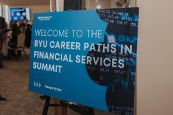 The first annual BYU Career Paths in Financial Services Summit was held on February 18, 2022. Photo courtesy of Troy Carpenter.