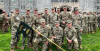 BYU Army ROTC team, including all 11 cadets, in front of Washington Hall at the United States Military Academy in West Point, New York. Photo courtesy of Sarah Windmueller.