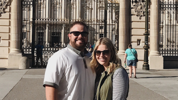 Breck Laing and his wife traveling in Spain with Laing's company, Destinations. Photo courtesy of Breck Laing.