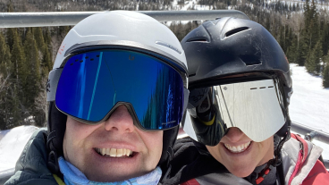 Neil Lundberg and his wife enjoy skiing together. As an ExDM professor, Lundberg strives to craft similar experiential learning opportunities for his students. Photo courtesy of Neil Lundberg.
