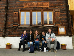 Shayna with friends from BYU Marriott on a trip to Switzerland.