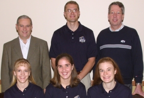 <b>Seated from L to R (front row):</b> Laura Hancock, Alicia Carlsen, Jennifer Borneman<br><b>Standing from L to R (back row):</b> Mark Chain (President, Deloitte Foundation), Matt Dobberfuhl, Ron Worsham (Faculty Advisor) <b>Seated from L to R (front row):</b> Laura Hancock, Alicia Carlsen, Jennifer Borneman<br><b>Standing from L to R (back row):</b> Mark Chain (President, Deloitte Foundation), Matt Dobberfuhl, Ron Worsham (Faculty Advisor)