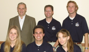 <b>Seated from L to R (front row):</b> Marianne Hafen, Terry Jackson, Linda Andrews<br><b>Standing from L to R (back row):</b> Mark Chain (President, Deloitte Foundation), John Barrick (Faculty Advisor) and Matt Walton <b>Seated from L to R (front row):</b> Marianne Hafen, Terry Jackson, Linda Andrews<br><b>Standing from L to R (back row):</b> Mark Chain (President, Deloitte Foundation), John Barrick (Faculty Advisor) and Matt Walton